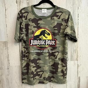Universal Studios Japan Jurassic Park Men’s M Camo Graphic Tee Rare Shirt